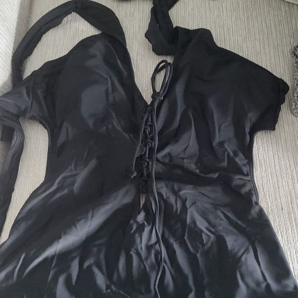 Summer Women Plus Size Deep V Straps One-piece Sli - Picture 3 of 5